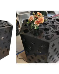 MINNELUND VASE OG LYSHOLDER HEXAGON "EK" H 62 CM