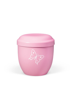 URNE, BARN ROSA MED HVIT SOMMERFUGL  7442-BIO