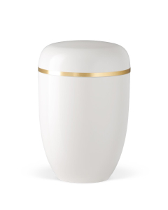 URNE, ELEGANCE KREMHVIT M/ GULLBÅND 25-3675GB