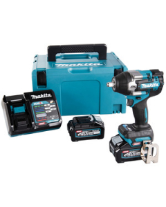 MAKITA, MUTTERTREKKER 40V 750NM + 2 BATT 4 AH OG ENKEL BATTERILADER