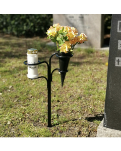 MINNELUND LYS OG VASEHOLDER (2) SPIRA